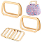 Alloy Bag Handle, Bag Replacement Accessories, Rectangle, Light Gold, 9.45x6.2x0.2cm, Inner Diameter: 7.95x4.7cm