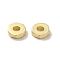 Brass Bead, Round, Real 24K Gold Plated, 6x2mm, Hole: 2.5mm