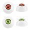 PandaHall Elite 2Pairs 2 Colors Plastic Craft Eyes, Hollow Eyeballs, Doll Making Accessories, Half Round, Mixed Color, 32x18mm, Inner Diameter: 26mm, 1pair/color