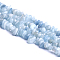 Natural Aquamarine Beads Strands, Dyed, Chips, 5~8x5~8mm, Hole: 1mm, about 31.5 inch