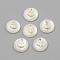 Freshwater Shell Pendants, Flat Round & Anchor, Golden, 16x3.5~4mm, Hole: 1.2mm