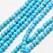 Natural Magnesite Beads Strands, Dyed & Heated, Faceted Round, 3mm, Hole: 0.8mm, about 126pcs/strand, 15.4 inch