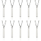 CHGCRAFT 10Pcs 201 Stainless Steel Rectangle Pendant Necklace, Stainless Steel Color, 20.08 inch(51cm)