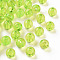 Transparent Acrylic Beads, Round, Yellow Green, 8x7mm, Hole: 2mm