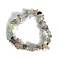 Natural Fluorite Stretch Bracelets, Chip, 17~22cm