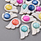 Natural Freshwater Shell Pendants, Dyed, Wing, Mixed Color, 27.5x17x5.5mm, Hole: 1.2mm