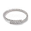 Brass Micro Pave Cubic Zirconia Cuff Bangles BJEW-D039-08P-2