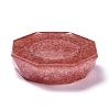 Resin with Natural Rose Quartz Chip Stones Ashtray DJEW-F015-07F-3