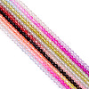 Pandahall 10 Strands 10 Colors Transparent Gradient Color Glass Beads Strands GLAA-TA0001-56-2