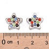 Rhinestone Alloy Pendant RSB357-2-3