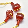 Natural Carnelian 3 Hole Guru Beads G-K208-02-A-08-3