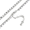 Rack Plating Brass Twisted Chain Heart Tassel Necklaces for Women NJEW-K382-15D-P-2