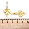 Brass Micro Pave Clear Cubic Zirconia Hoop Dangle Earrings EJEW-G471-30B-G-5