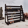 Triangle Wood Earring Organizer Display Stands EDIS-WH0022-43-4