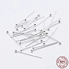 925 Sterling Silver Head Pins STER-F036-20S-1.5x15-3