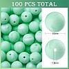 100Pcs Silicone Beads Round Rubber Bead 15MM Loose Spacer Beads for DIY Supplies Jewelry Keychain Making JX463A-1