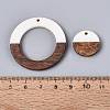 12Pcs 6 Styles Opaque Resin & Walnut Wood Pendants RESI-N053-21-3