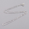 Brass Cable Chain Necklaces SW028-01S-NF-2