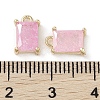 Brass Micro Pave Cubic Zirconia Charms KK-G491-31G-05-3