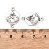 Tibetan Style Alloy Octagon with Church Connector Charms FIND-Z099-16AS-01-3