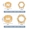 40Pcs 4 Style Eco-Friendly Rack Plating Brass Beads KK-PH0006-20-2