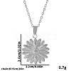 304 Stainless Steel Diasy Flower Pendantl Necklaces Women Fashion Minimalist Design Jewelry GH9926-1-2