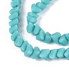 Frosted Opaque Glass Beads Strands GLAA-N017-4mm-19-4
