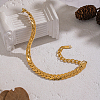 304 Stainless Steel Cuban Link Chain Bracelets for Women TJ2572-2