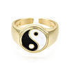 Brass Enamel Cuff Rings RJEW-S044-136-NF-3