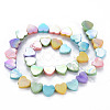 Electroplated Natural Freshwater Shell Beads Strands X-SHEL-N026-170-2