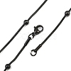 Ion Plating(IP) 304 Stainless Steel Round Snake Chain Necklaces STAS-G244-88B-B-3