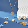 6Pcs Brass Micro Pave Colorful Cubic Zirconia Pendants KK-BBC0002-34-5