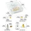 142Pcs 8 Style Brass & Silicone Earring Nuts KK-YW0001-44-3