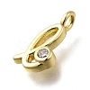 Brass Micro Pave Cubic Zirconia Pendants KK-B132-12G-L-2