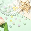 25Pcs 5 Colors Translucent Resin Cabochons RESI-YW0004-90-4