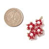 Imitate Austrian Crystal Glass & Glass Seed Beads Pendants PALLOY-MZ01060-03-2