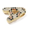 Brass Micro Pave Cubic Zirconia Pendants KK-Z108-01G-3