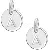 2Pcs 925 Sterling Silver Hollow Flat Round Charms with Jump Rings STER-PH0002-83A-1