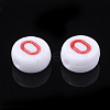 Initial Acrylic Beads X-OACR-E001-20O-2