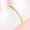 Brass Link Chain Bracelets for Women BJEW-C140-12G-1