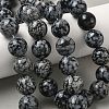 Natural Snowflake Obsidian Beads Strands G-F818-A10-16mm-1