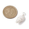 Natural Trumpet Shell Copper Wire Wrapped Pendants PALLOY-JF02683-02-2