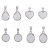 DICOSMETIC 8Pcs 4 Styles Natural Freshwater Shell Charms KK-DC0003-26-1