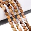 Natural Wood Lace Stone Wooden Jasper Beads Strands G-B128-A04-02-1