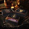 Rectangle Engraved Plywood Wooden Tarot Storage Boxes with Sliding Lid CON-WH20008-10C-3