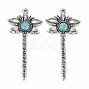 Tibetan Style Alloy Big Pendants PALLOY-S120-297AS-RS-1