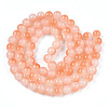 Baking Paint Imitation Jade Glass Round Bead Strands X-DGLA-N003-8mm-08-2