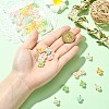40Pcs 8 Style ABS Plastic Imitation Pearl Pendants PALLOY-CJ00177-4