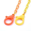 Personalized Two Tone ABS Plastic Cable Chain Necklaces NJEW-JN02825-02-2