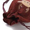 Christmas Theme Jute Cloth Storage Bags ABAG-F010-01A-01-4